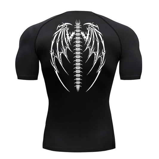 Skeleton Wings Compression Shirt V2
