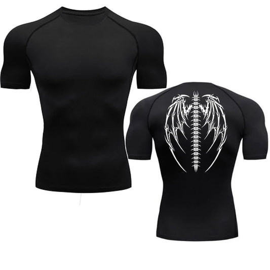 Skeleton Wings Compression Shirt V2