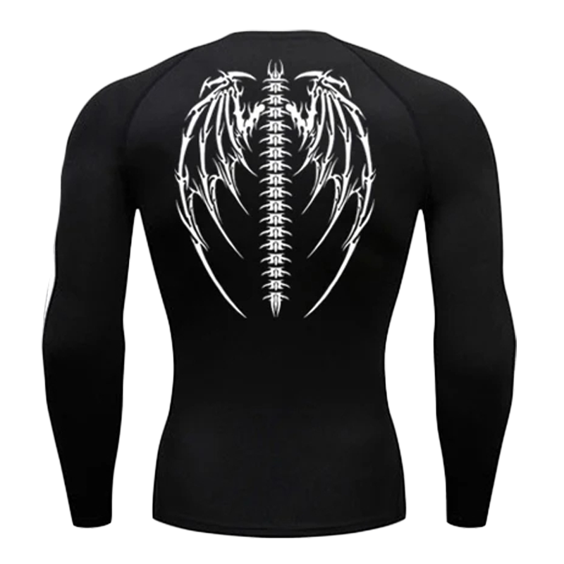 Skeleton Wings Compression LS Shirt V2