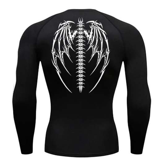 Skeleton Wings Compression LS Shirt V2