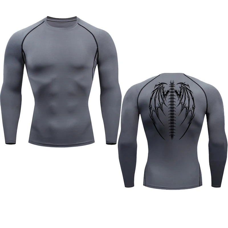 Skeleton Wings Compression LS Shirt V2