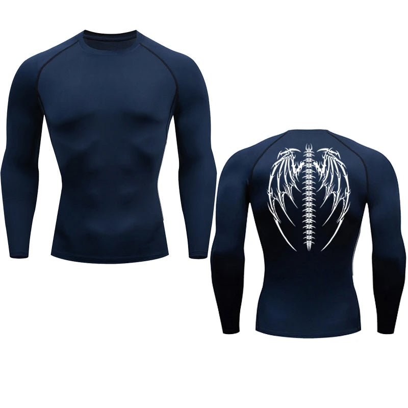 Skeleton Wings Compression LS Shirt V2