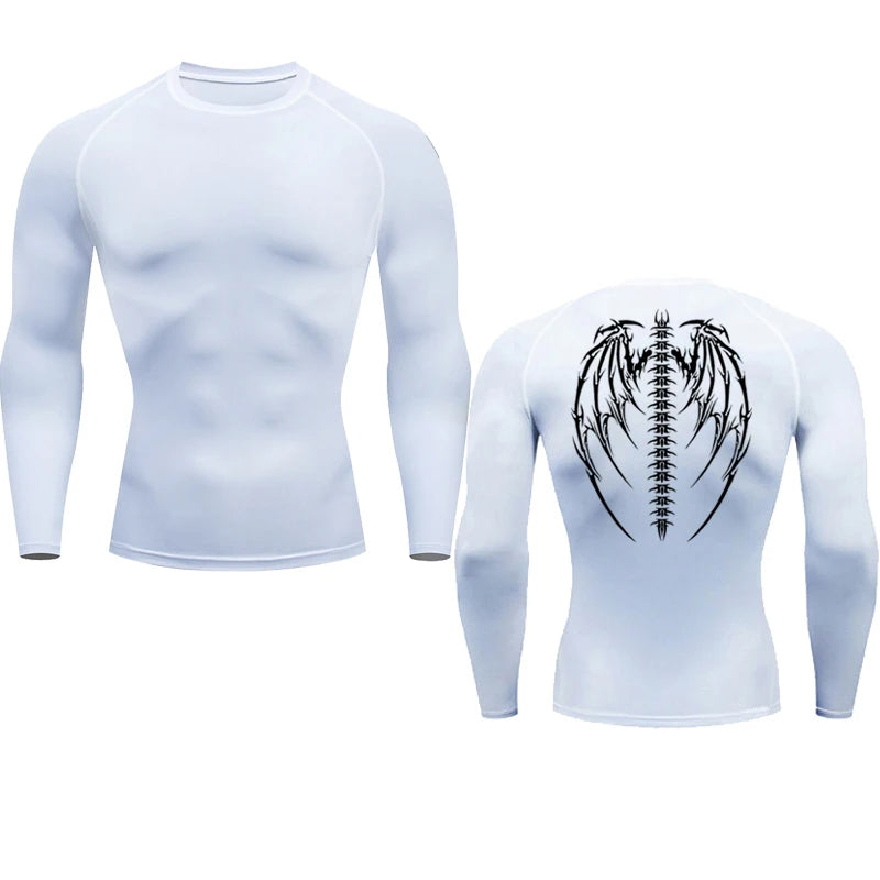 Skeleton Wings Compression LS Shirt V2